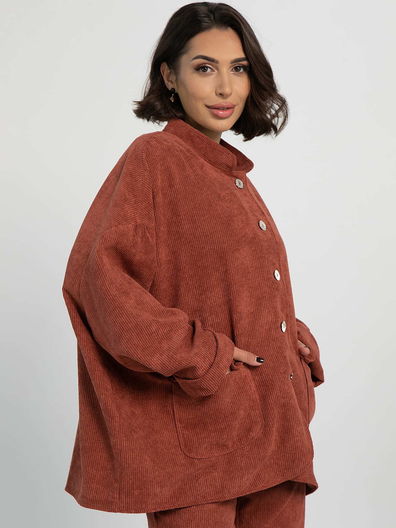 Жакет вельветовый Эльче (коричневый) Б16285-39М