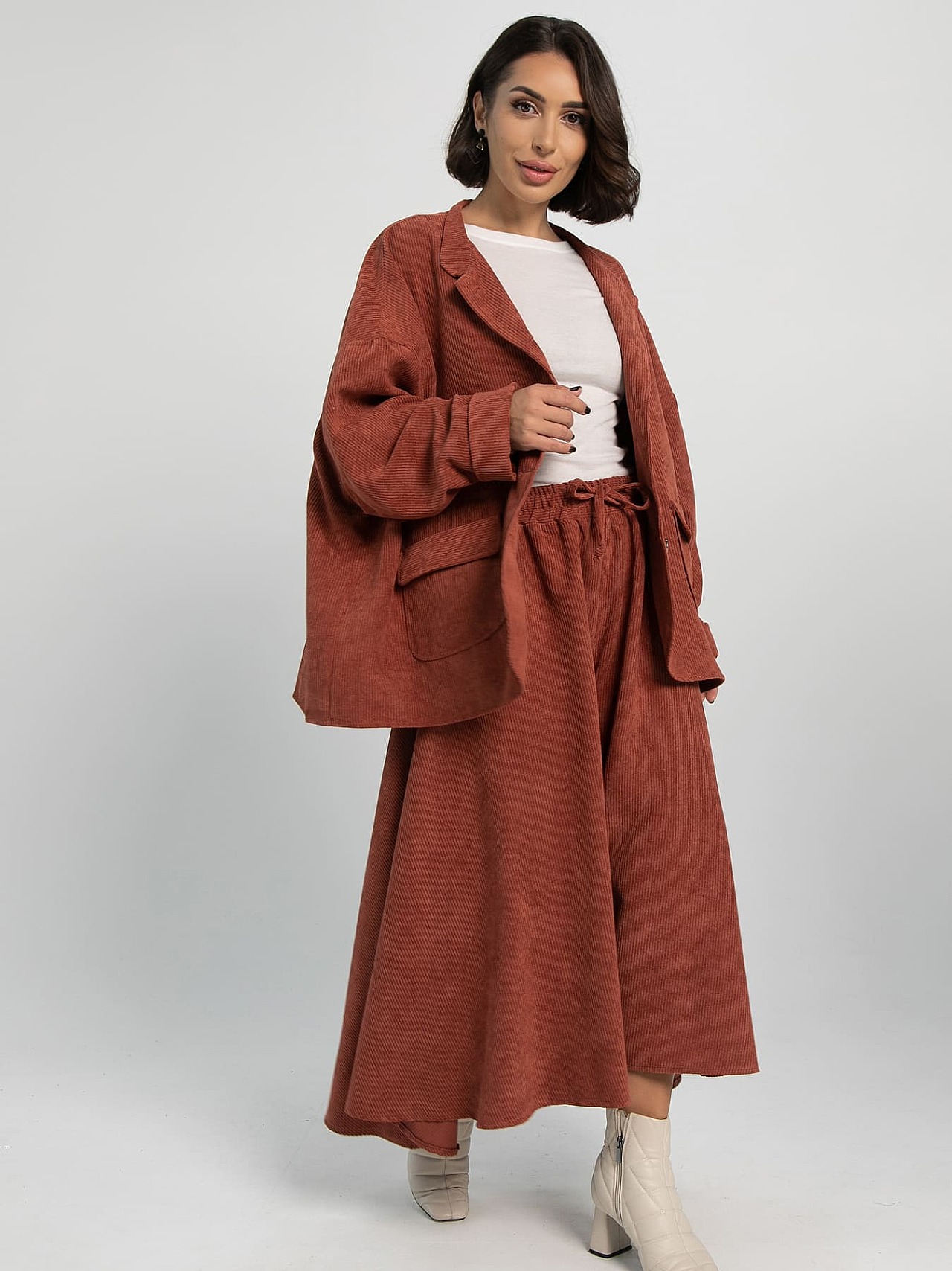Жакет вельветовый Эльче (коричневый) Б16285-39М