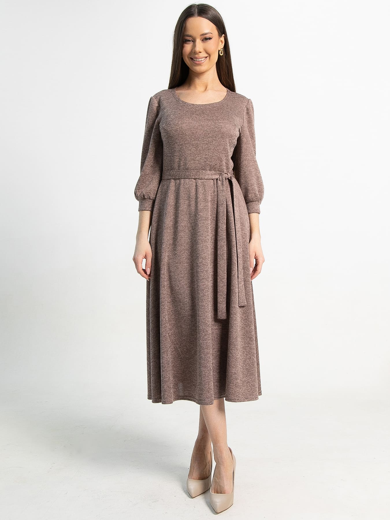 Платье трикотажное Ирина НЬЮ (кофе) П15220-9М
