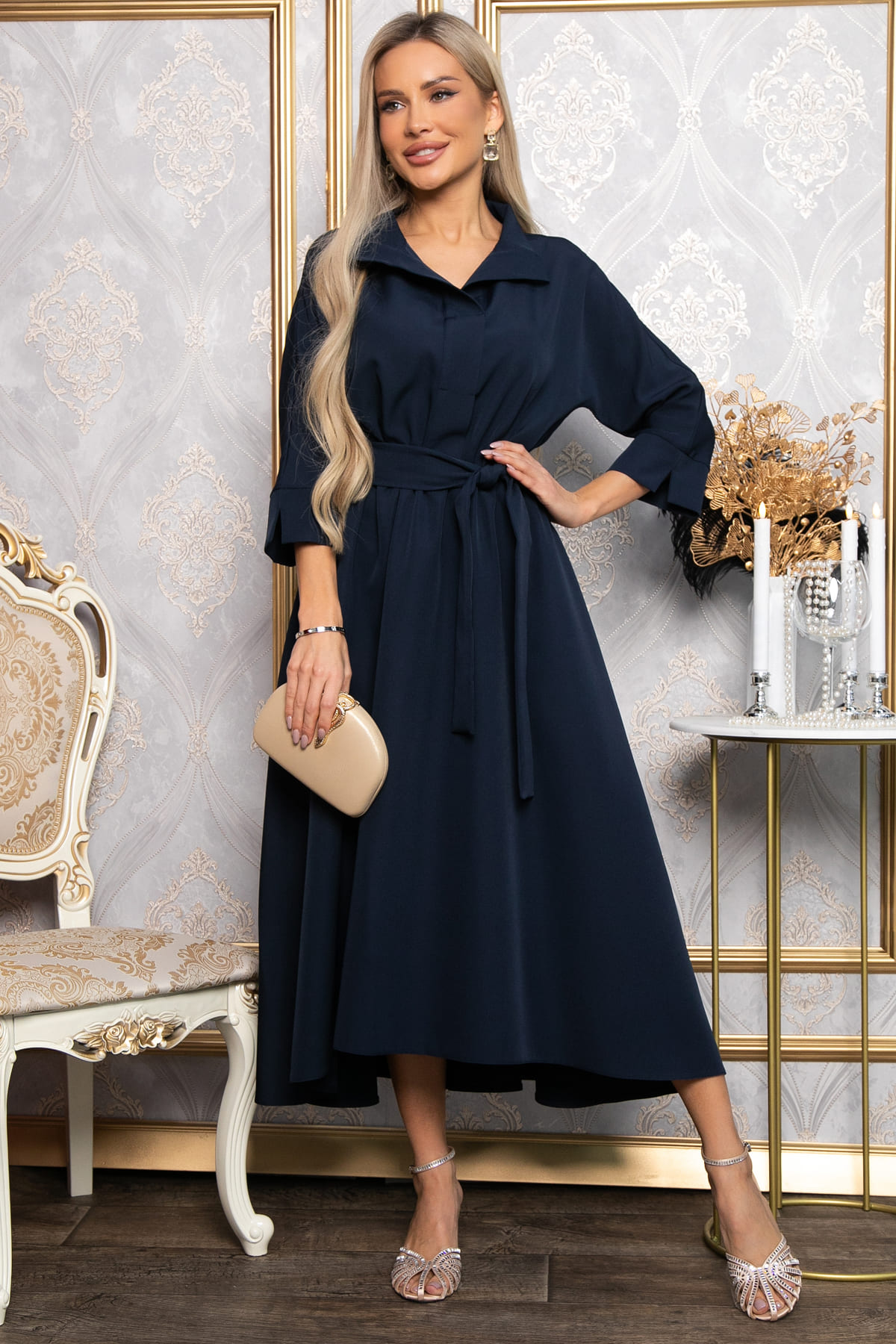Платье Лорита (темно-синее) П14864-16М