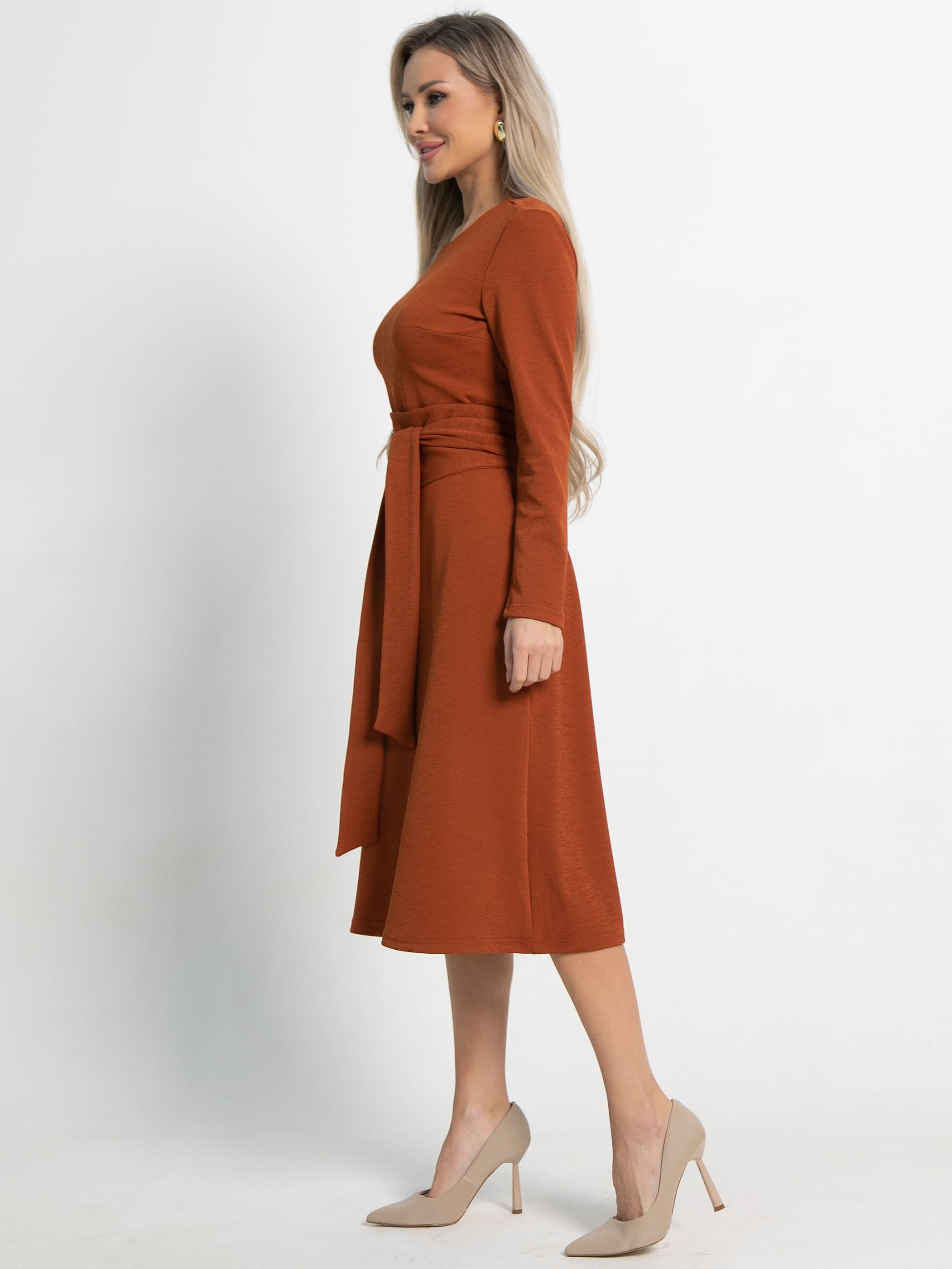 Платье Парижанка НЬЮ (терракотовое) П15067-10М