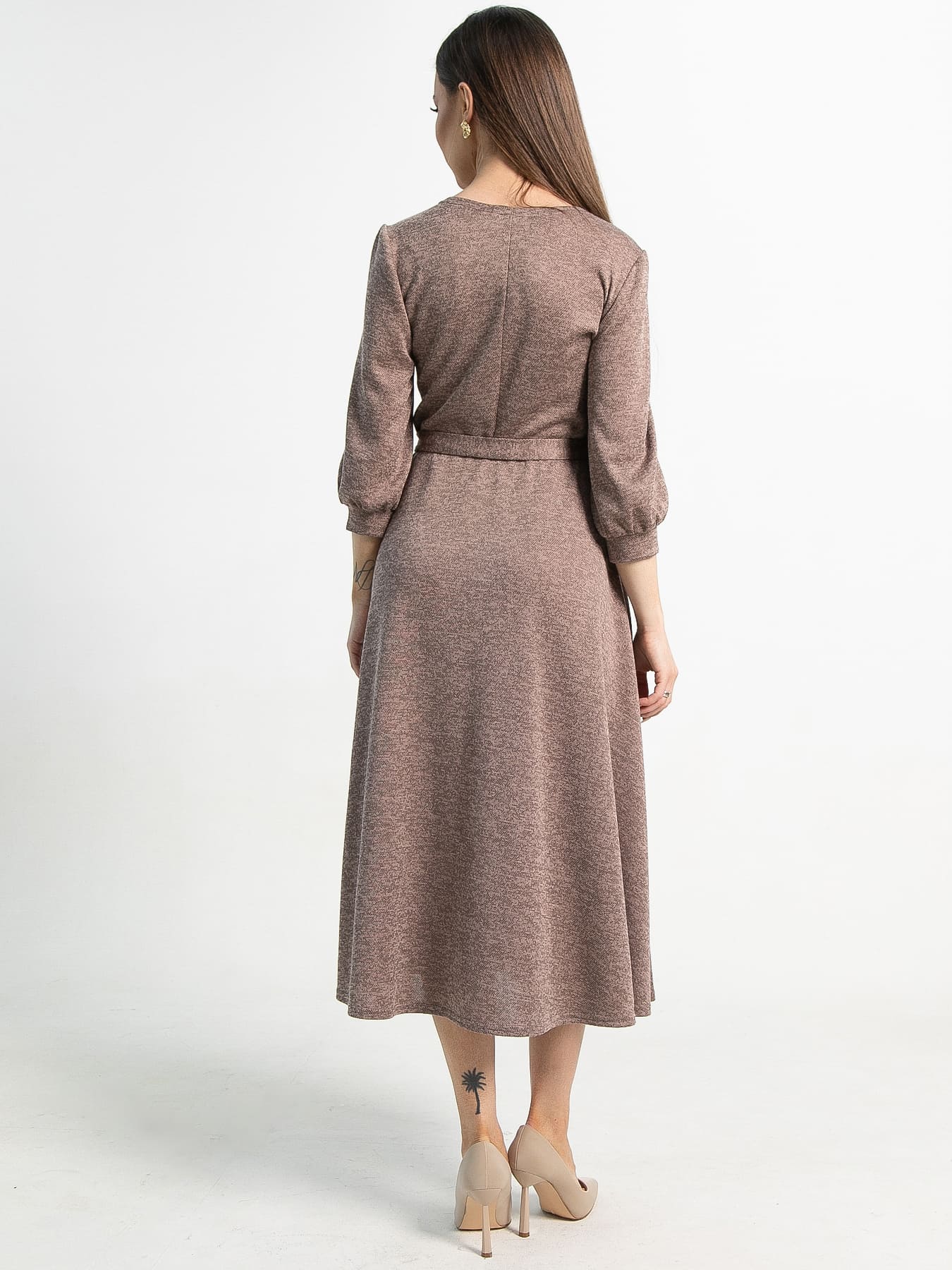 Платье трикотажное Ирина НЬЮ (кофе) П15220-9М