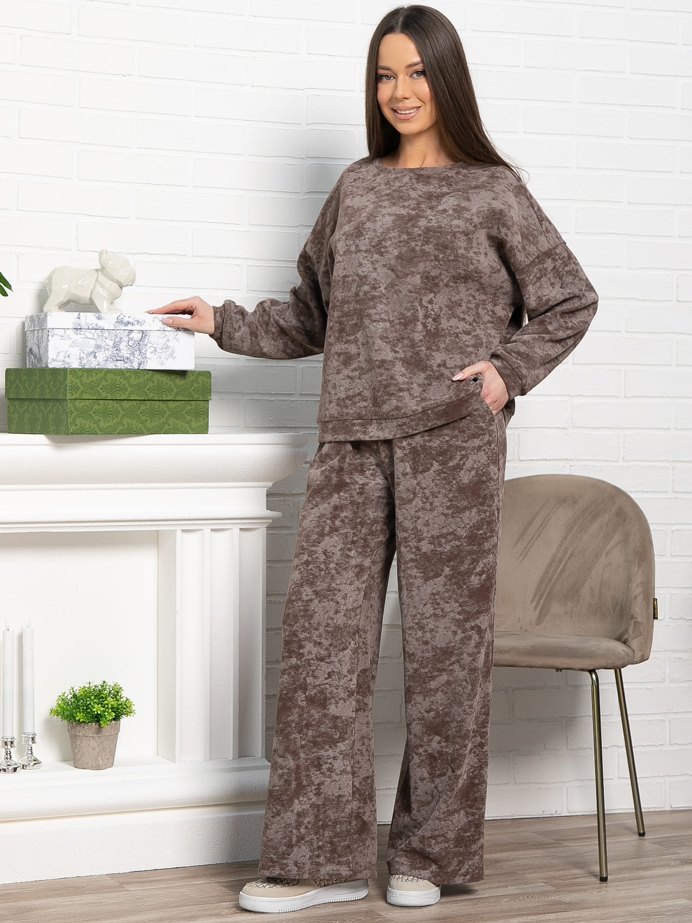 Костюм Августа ХИТ (кофе с молоком) К15146-5М