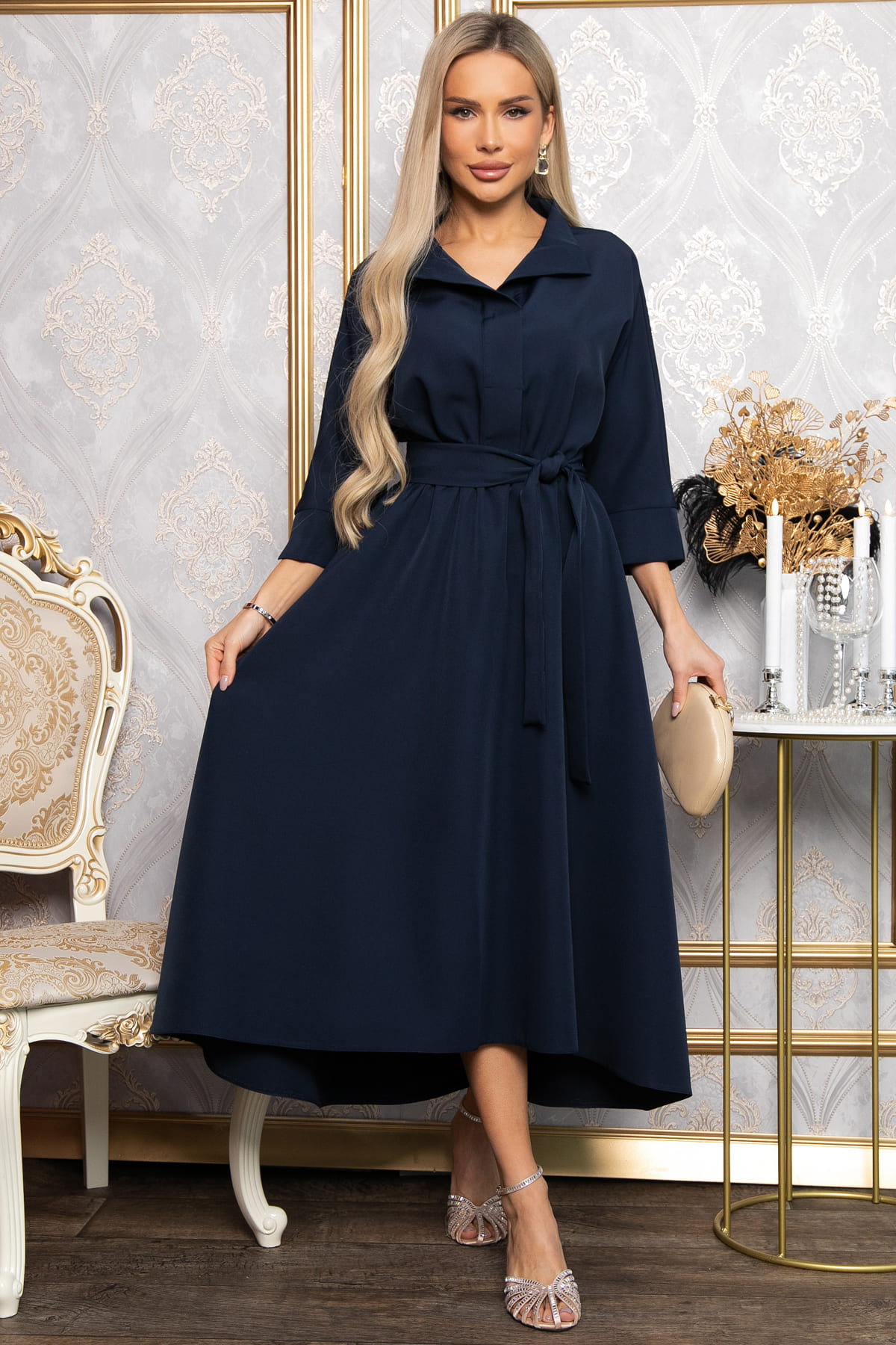 Платье Лорита (темно-синее) П14864-16М