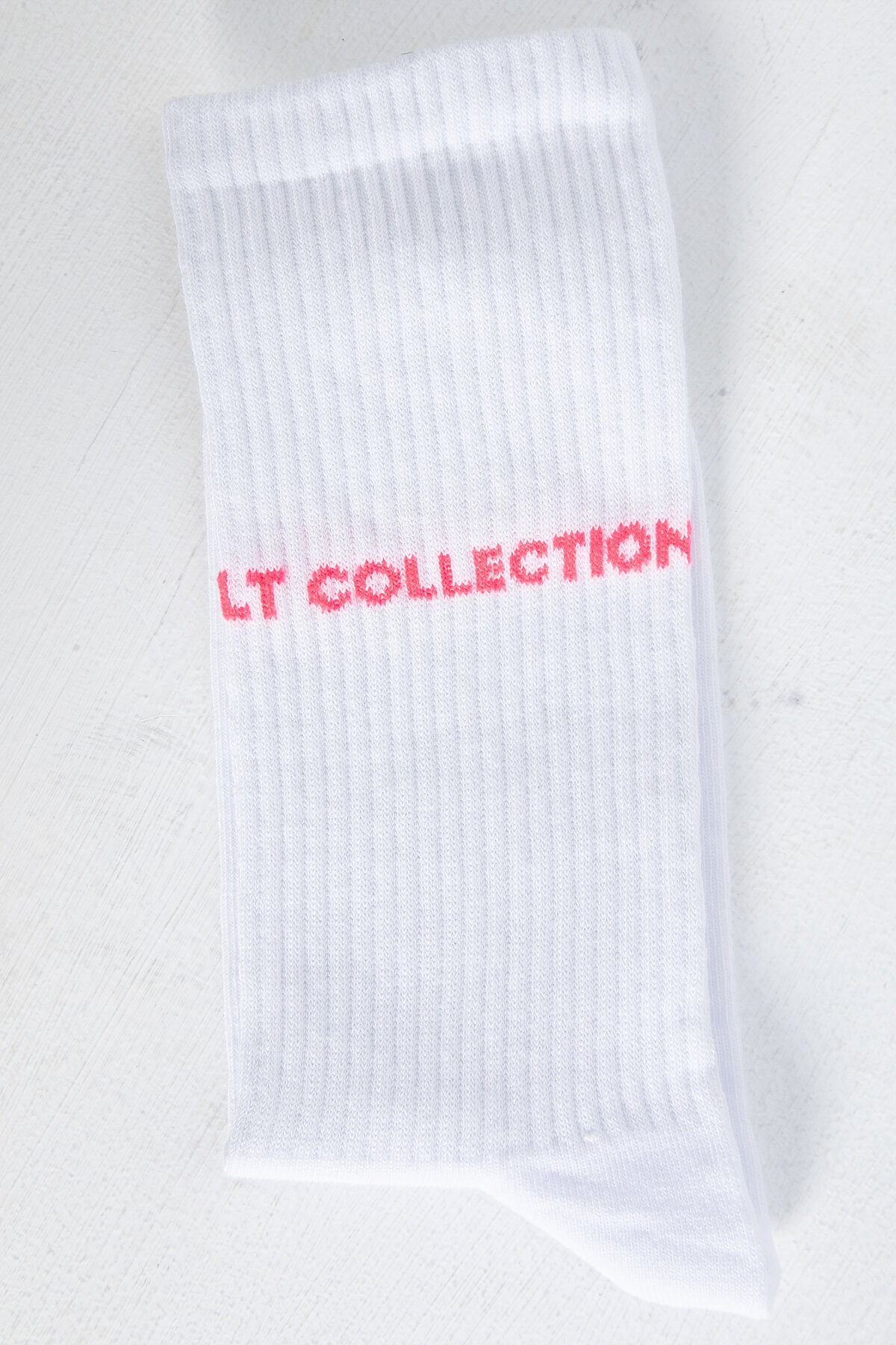 Носки LT Collection (белые/розовая надпись) Н04