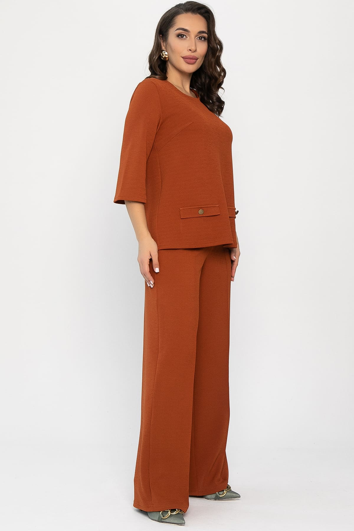 Костюм трикотажный Альберта (терракотовый) К14385-10М