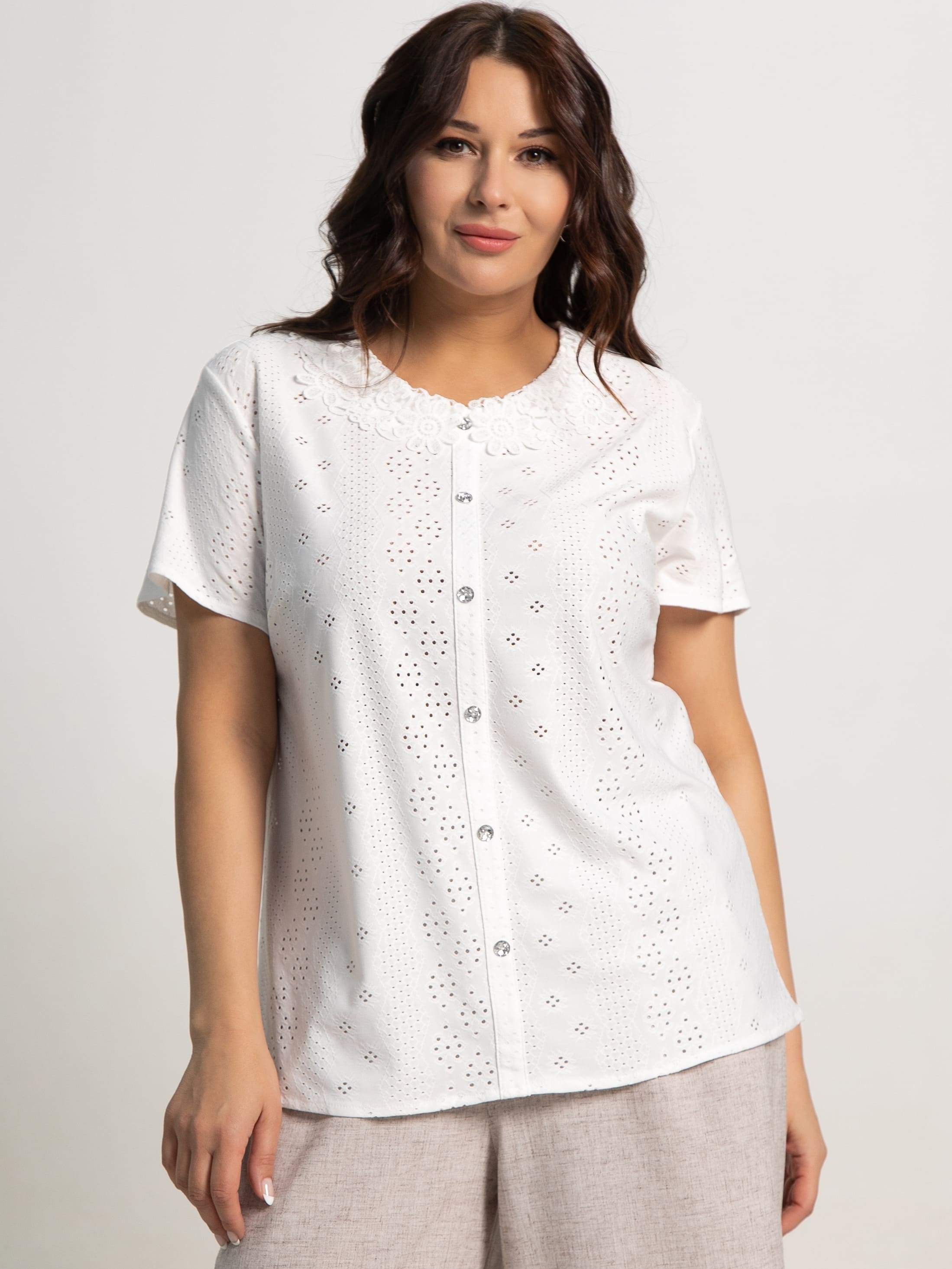Блуза Петуния (белая) Б15945-20М