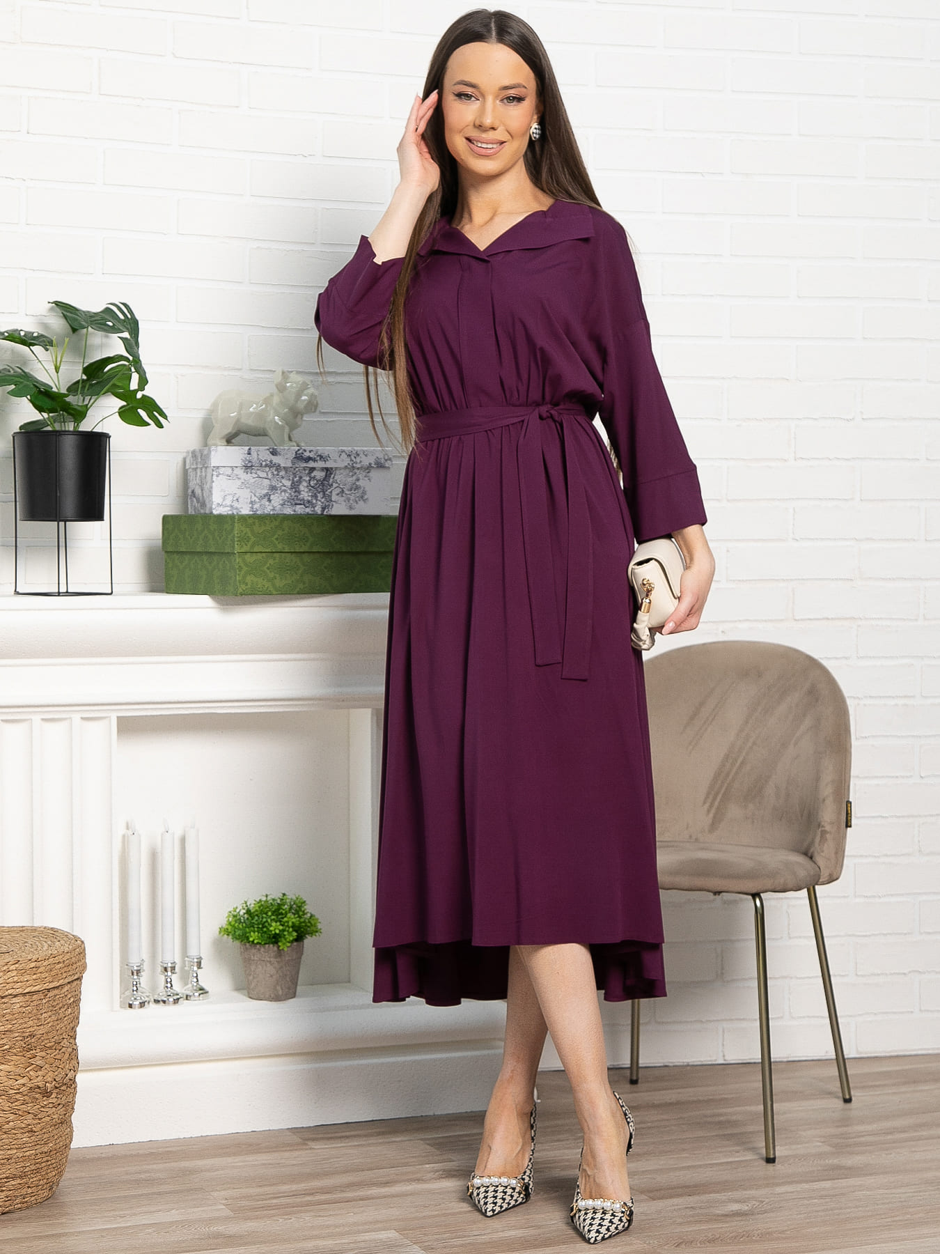 Платье Лорита (марсала) П15097-16М