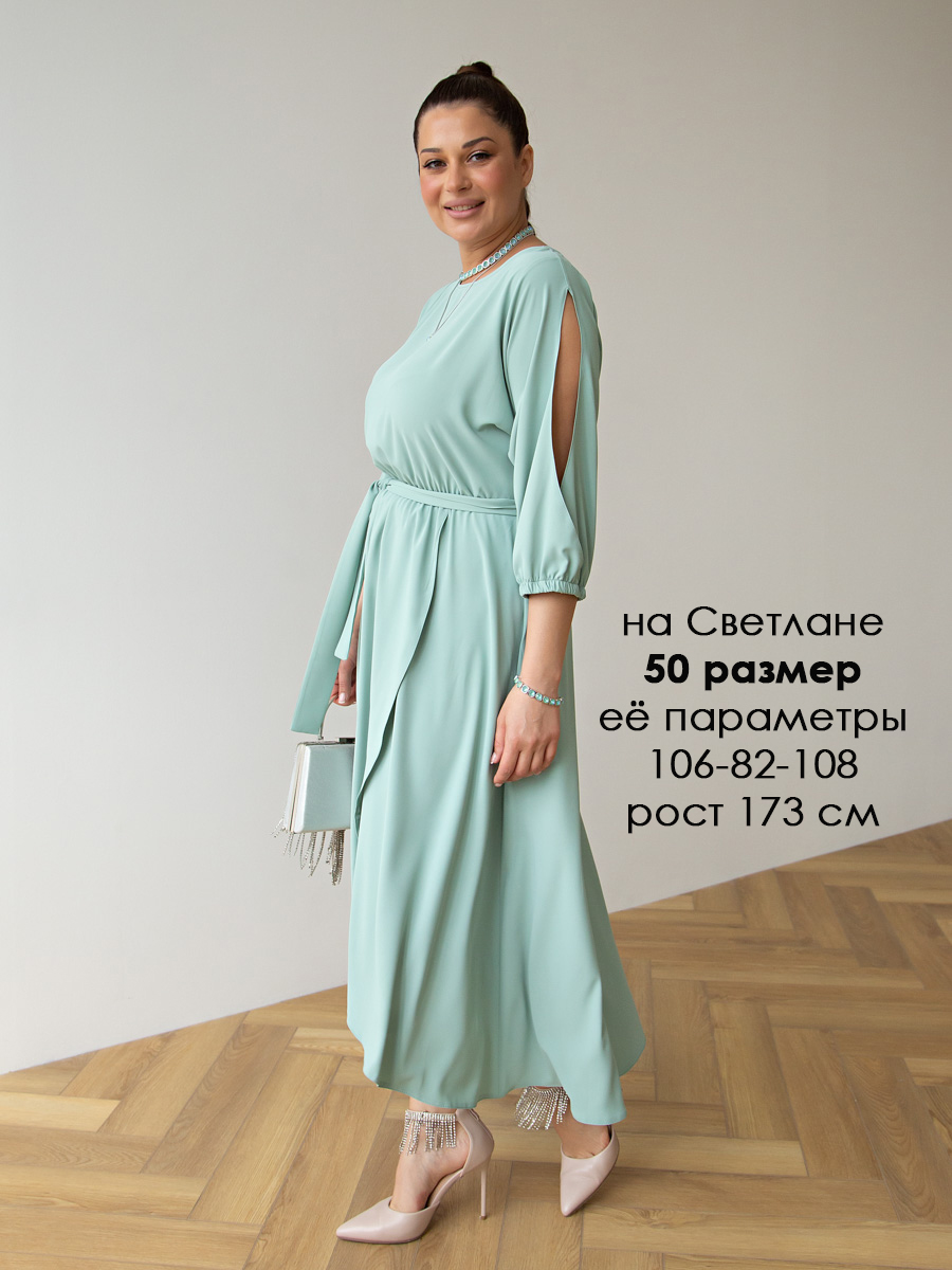 Платье Танго вдвоем (оливка) П15200-1М