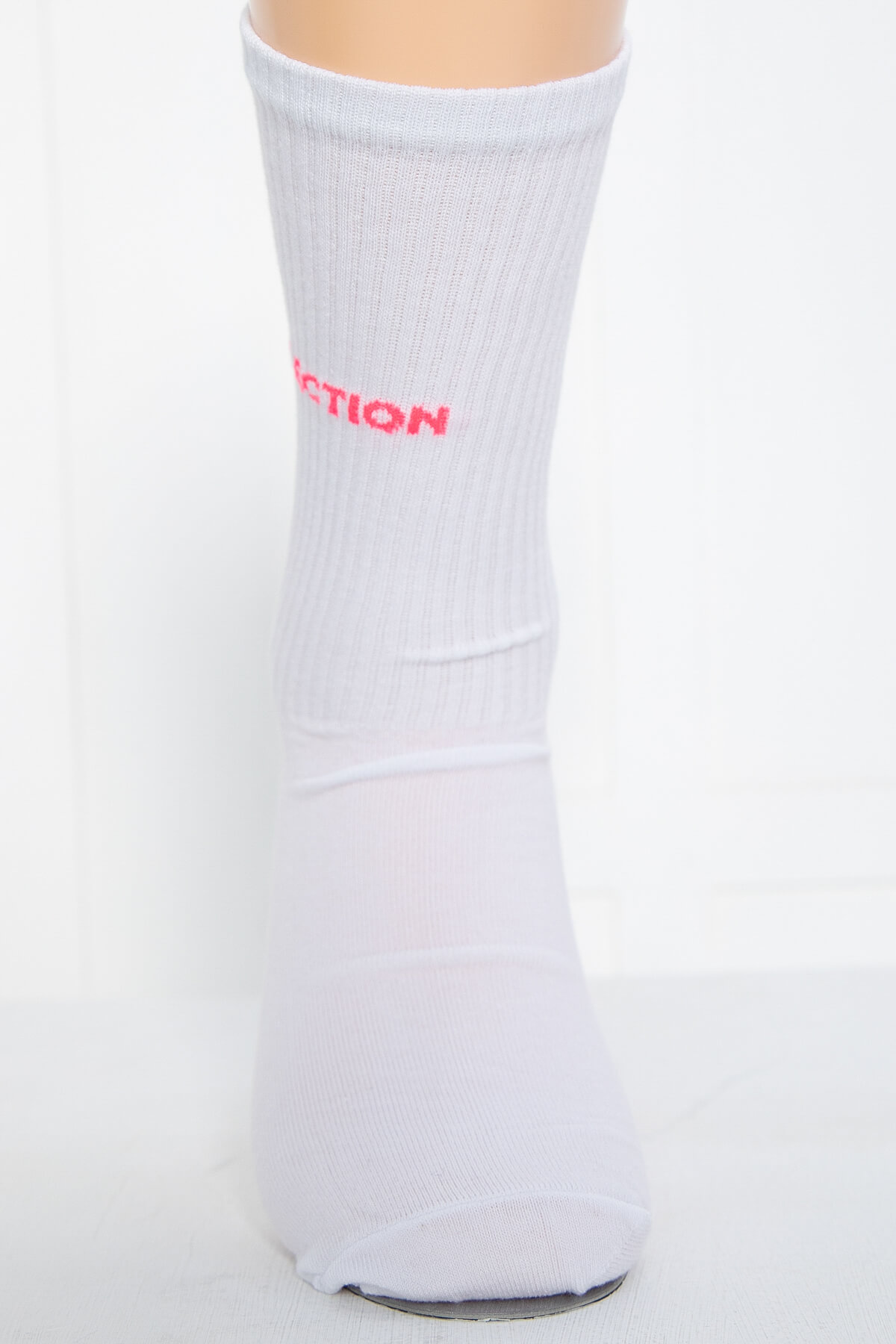 Носки LT Collection (белые/розовая надпись) Н04
