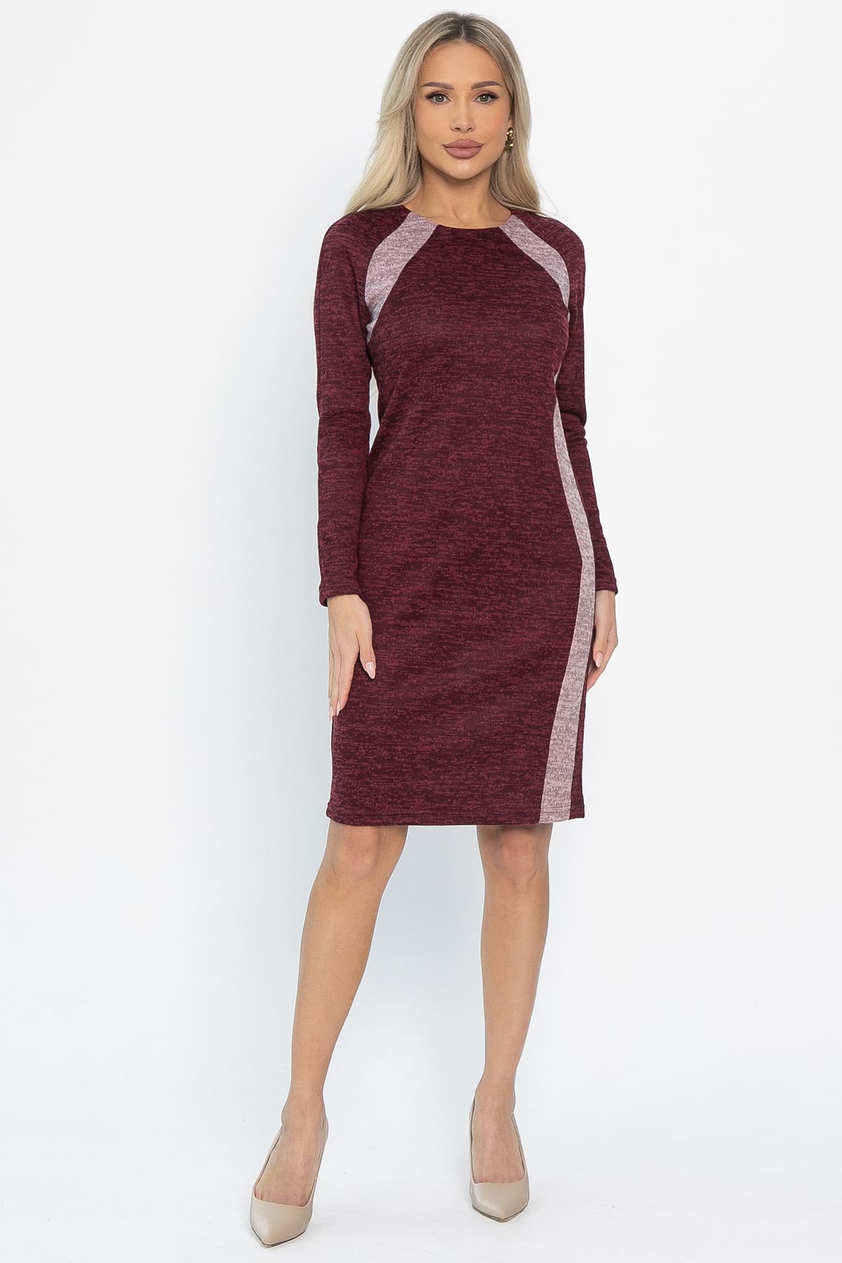 Платье трикотажное Елея (бордовое) П14589-10М